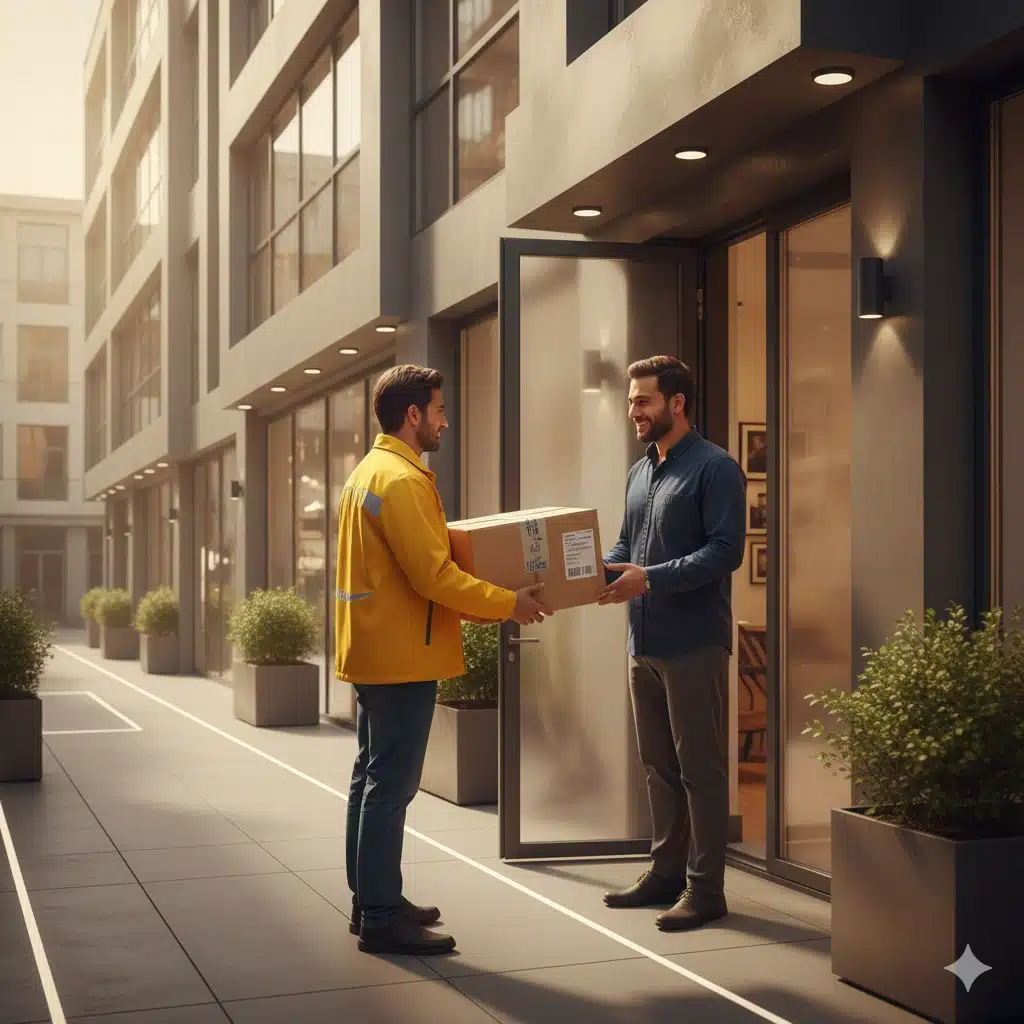 ارسال بسته پستی از درب منزل